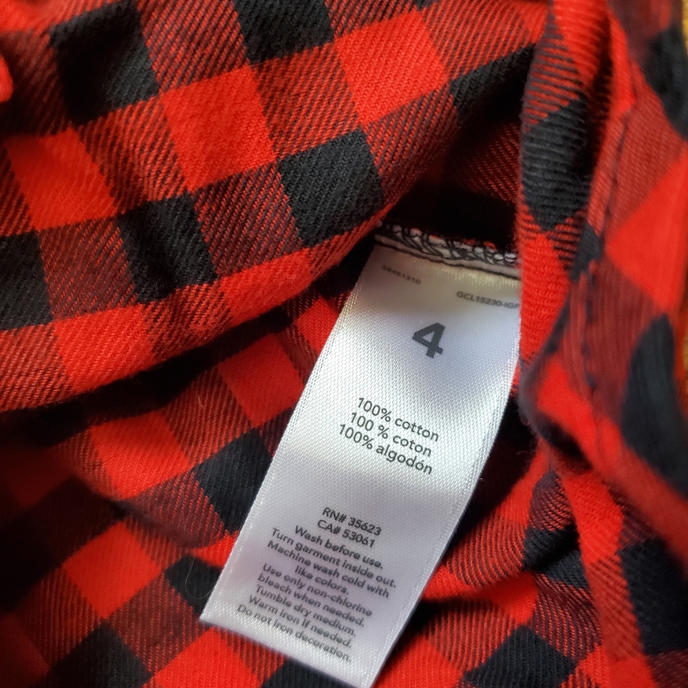 Carter's Girl's Buffalo Check Top and Legging Set - Picture 9 of 10